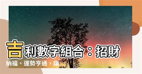 吉利數字組合|【吉祥數字組合】不可錯過的吉祥數字組合：車牌、手機號碼吉凶。